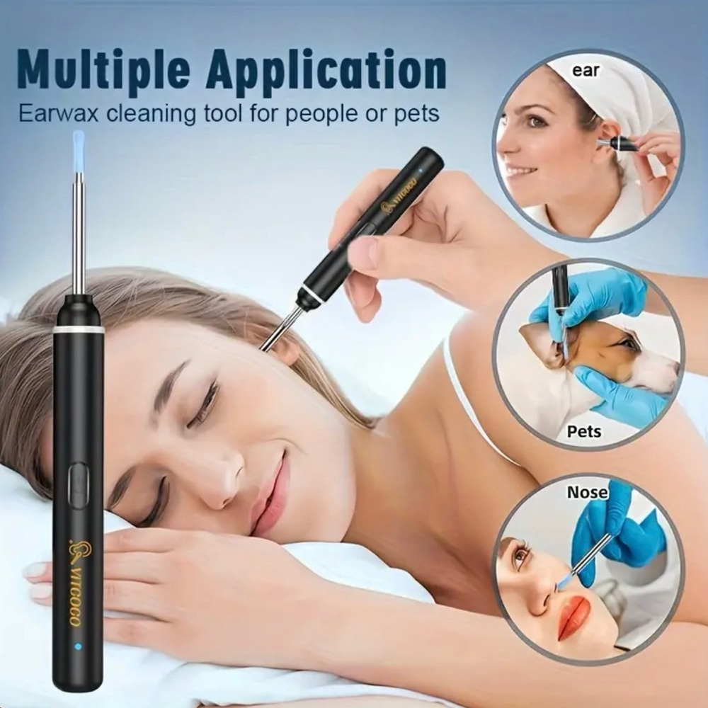 Ear Wax Removal Tool, Ear Wax Removal Kit Endoscope with 3.5mm Iens & 6-In-1 LED